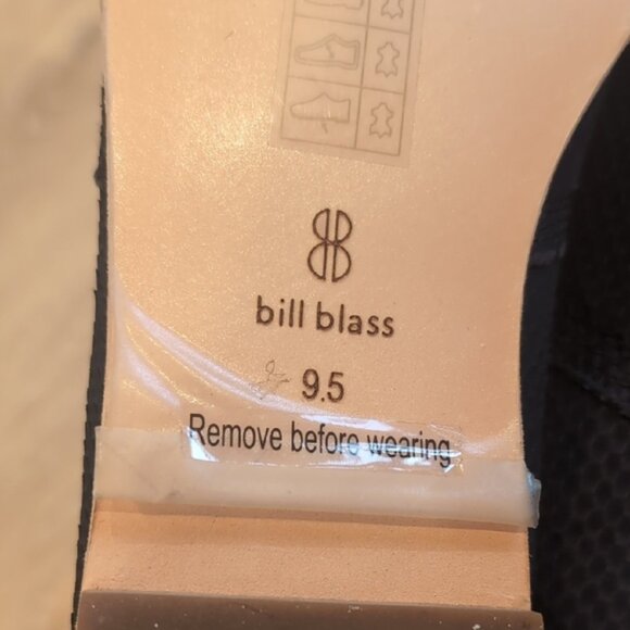 Bill Blass Dark Blue Textured Loafers - Picture 5 of 8